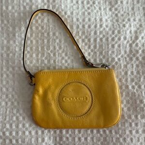 Coach Sunflower Leather Wristlet